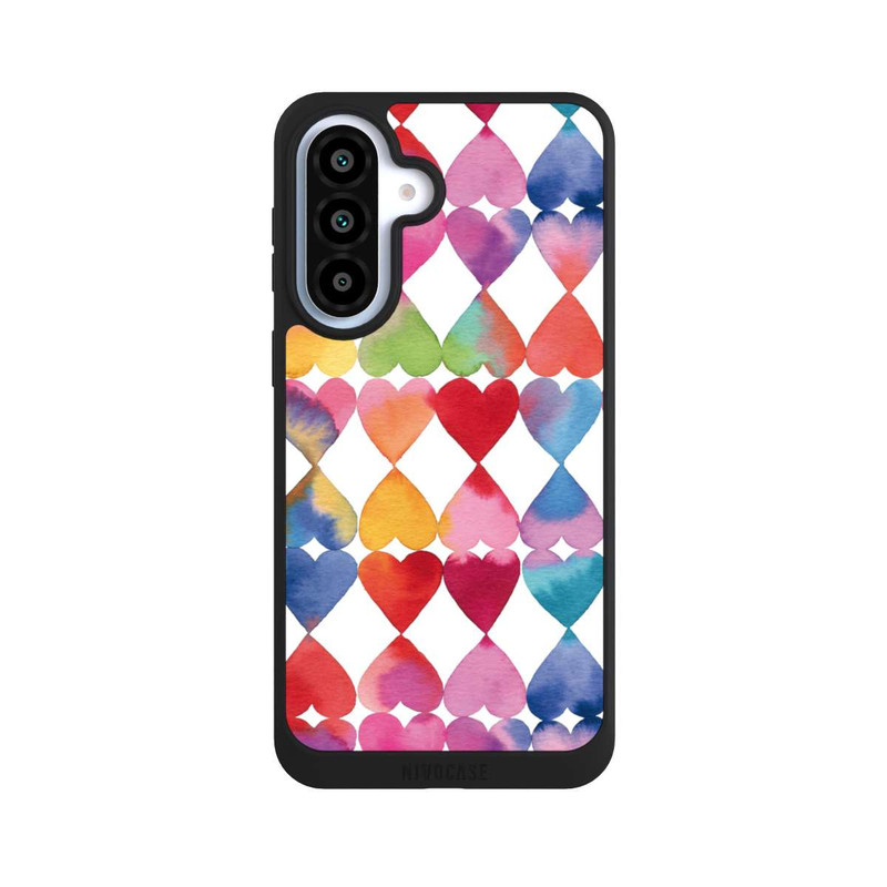 Galaxy A37 5G NIVOpure Colorful Watercolor Hearts Pattern