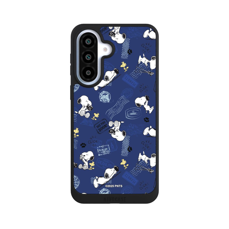 Galaxy A37 5G NIVOpure Peanuts Travel Stamps Pattern Blue
