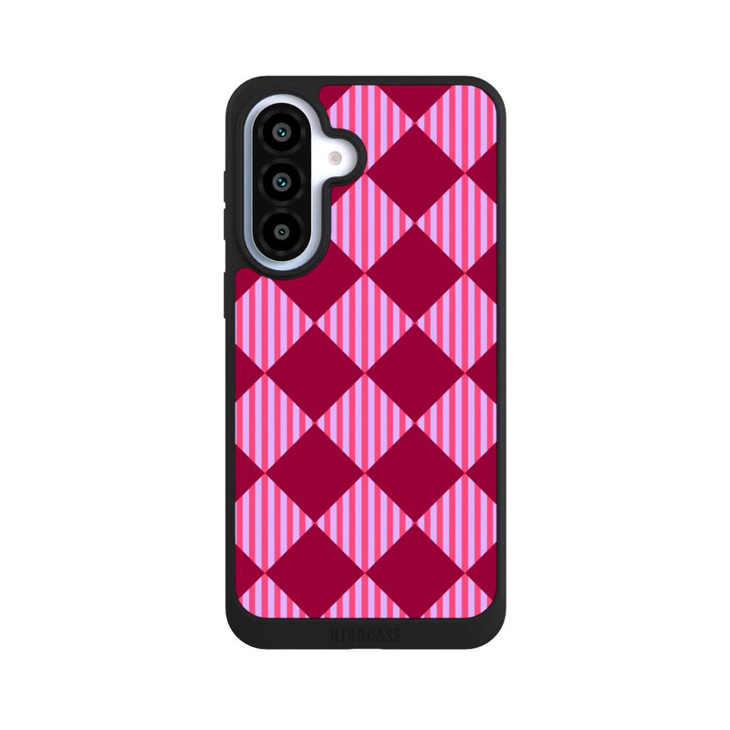 Galaxy A37 5G NIVOpure Rauten Muster Rot Rosa