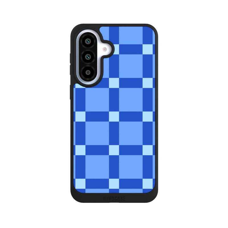 Galaxy A37 5G NIVOpure Kariert Muster Blau