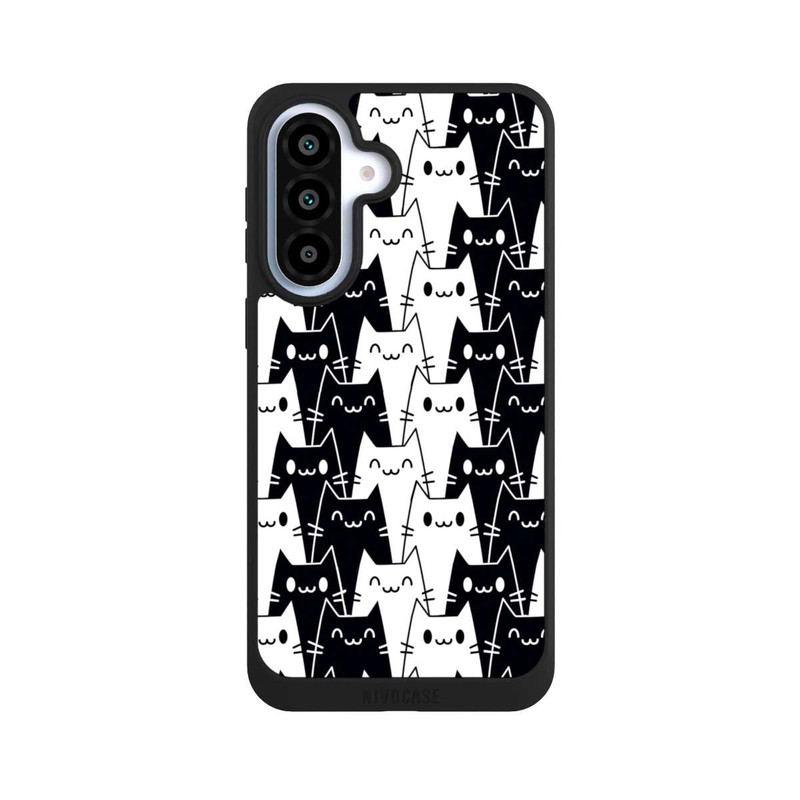 Galaxy A37 5G NIVOpure Cat Wallpaper Black White