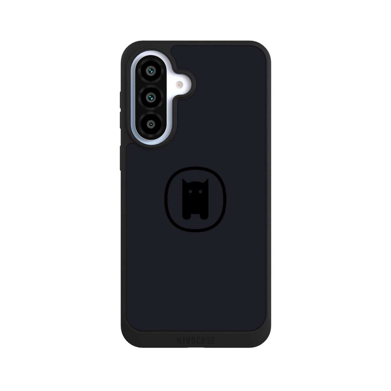 Galaxy A37 5G NIVOpure Nivocase Logo Gross Schwarz Grau 