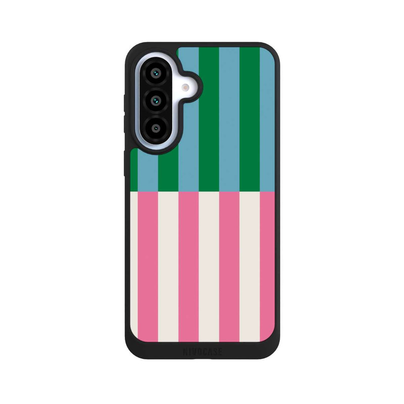 Galaxy A37 5G NIVOpure Stripe Pattern Green Pink