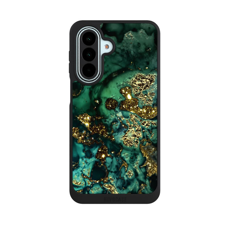 Galaxy A27 5G NIVOpure Cyan Glitter Marble Look
