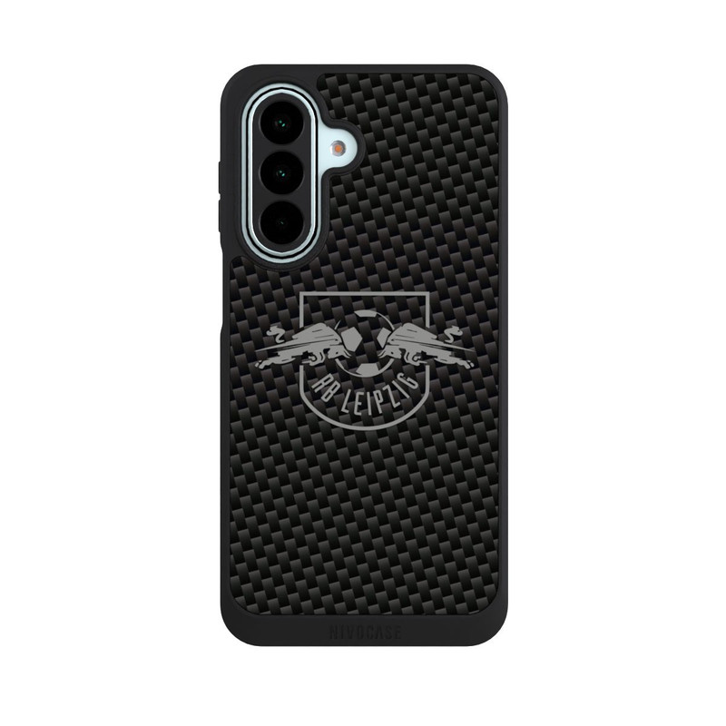 Galaxy A27 5G NIVOpure Grey RB Leipzig logo on carbon look