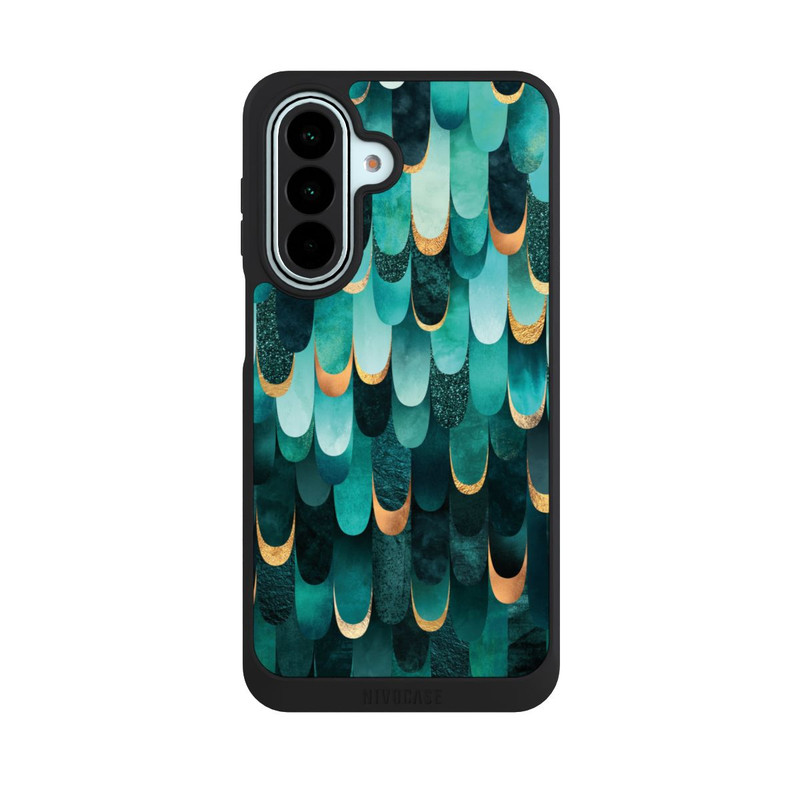 Galaxy A27 5G NIVOpure Feathered Turquoise Gold Print