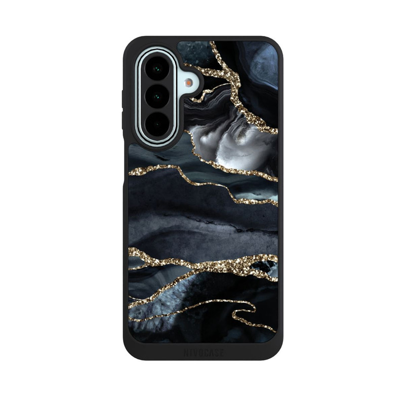 Galaxy A27 5G NIVOpure Dark Marble Gold Glitter Look