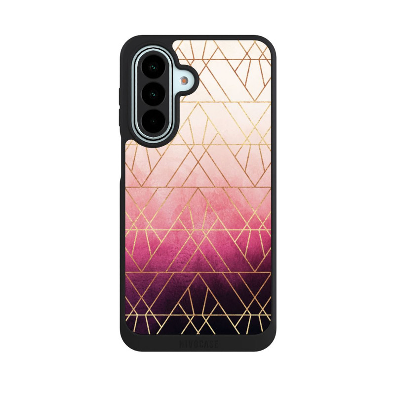 Galaxy A27 5G NIVOpure Pink Ombre Triangles Gold Print