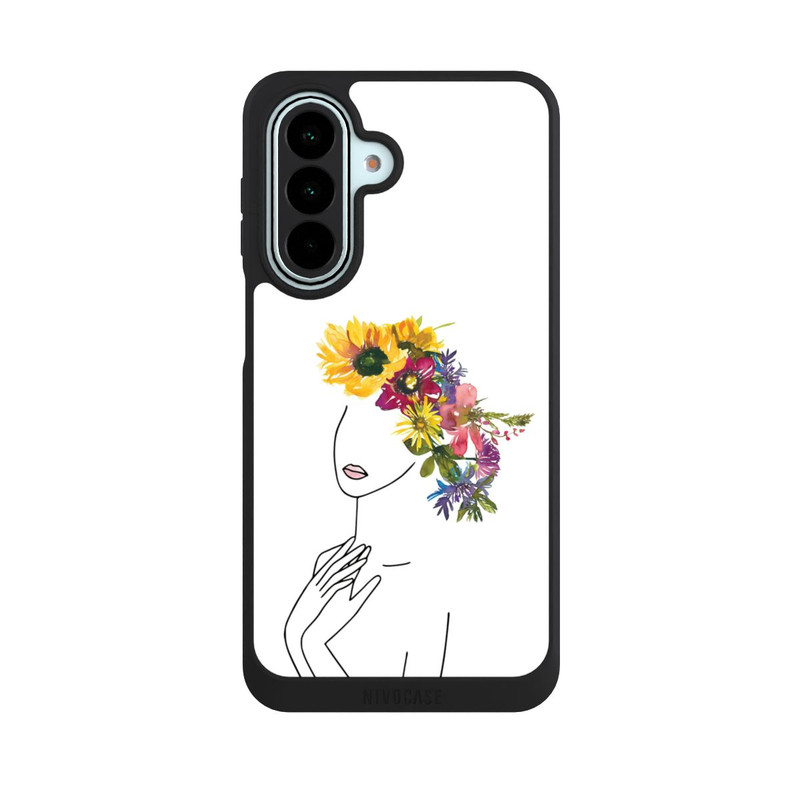 Galaxy A27 5G NIVOpure Line Art femme et couronne de fleurs