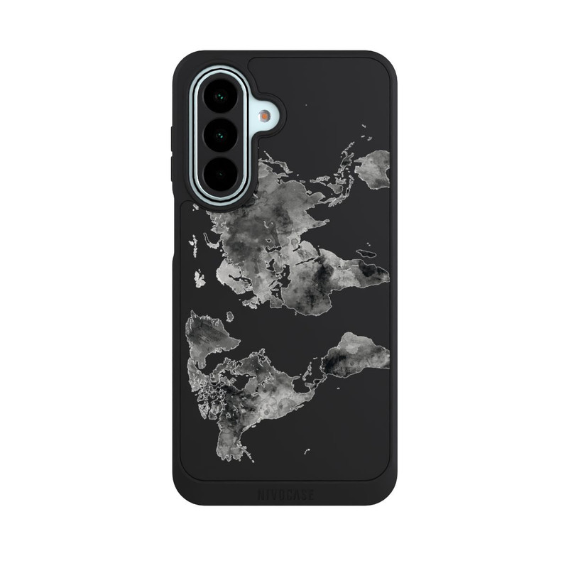 Galaxy A27 5G NIVOpure Carte du monde noire transparente