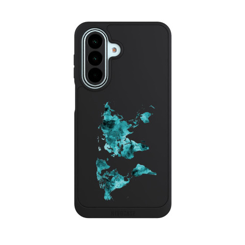 Samsung Galaxy A27 5G NIVOpure World Map Teal Transparent