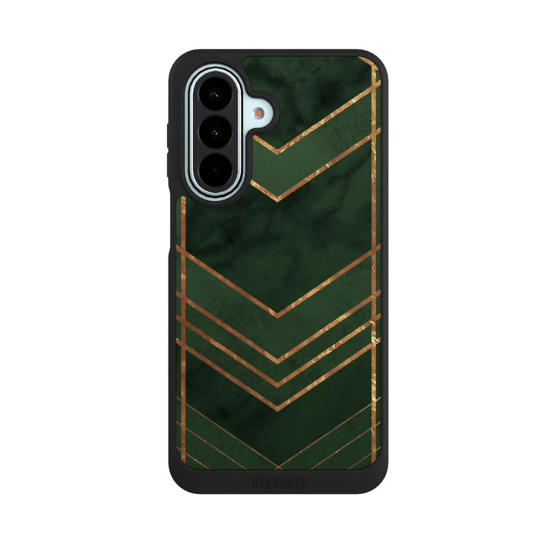 Galaxy A27 5G NIVOpure Dark Green Pattern Golden Stripes