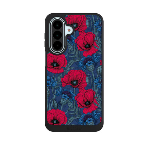 Samsung Galaxy A27 5G NIVOpure Coquelicots et bleuets sur fond bleu
