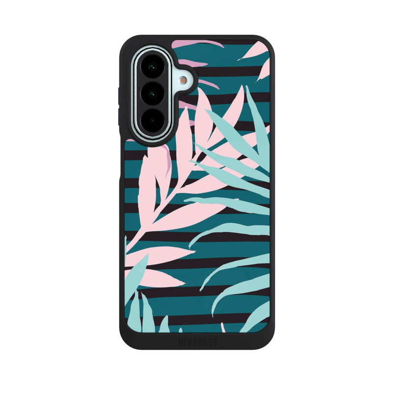 Galaxy A27 5G NIVOpure Feuilles de jungle pastel rose sarcelle