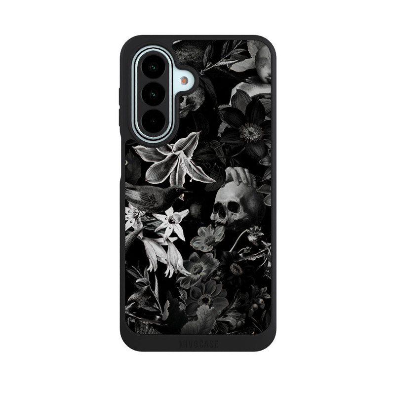 Galaxy A27 5G NIVOpure Crânes et fleurs sur fond noir