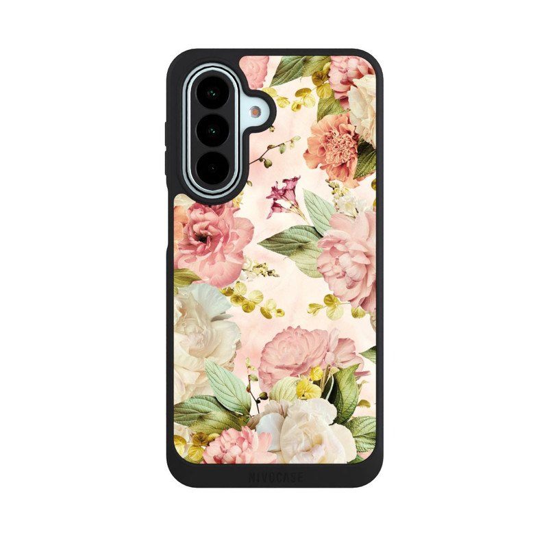 Galaxy A27 5G NIVOpure Cadre fleur pivoines beige