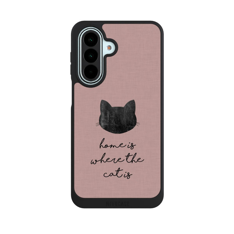 Galaxy A27 5G NIVOpure Home Is Where The Cat Is - Noir sur rose