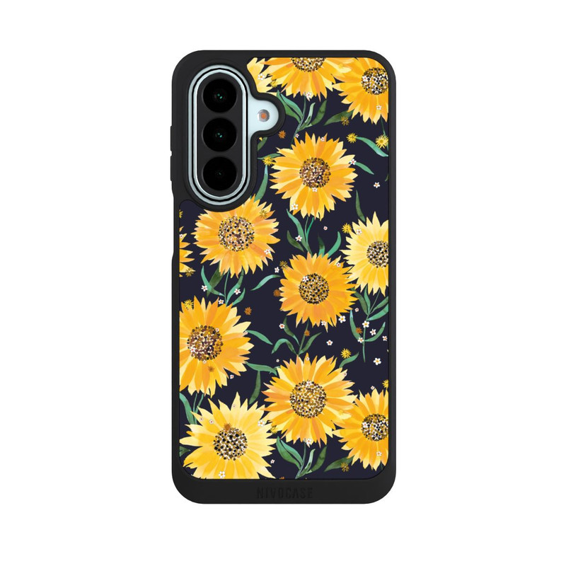 Galaxy A27 5G NIVOpure Fleurs de Tournesol sur Fond Noir