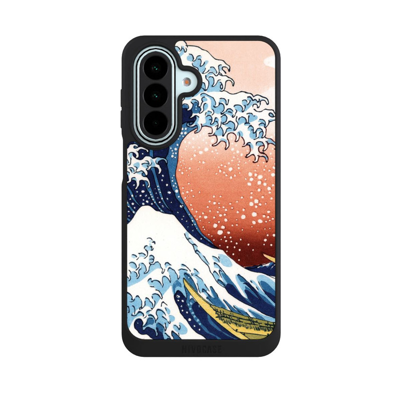Galaxy A27 5G NIVOpure Kanagawa Wave with red background