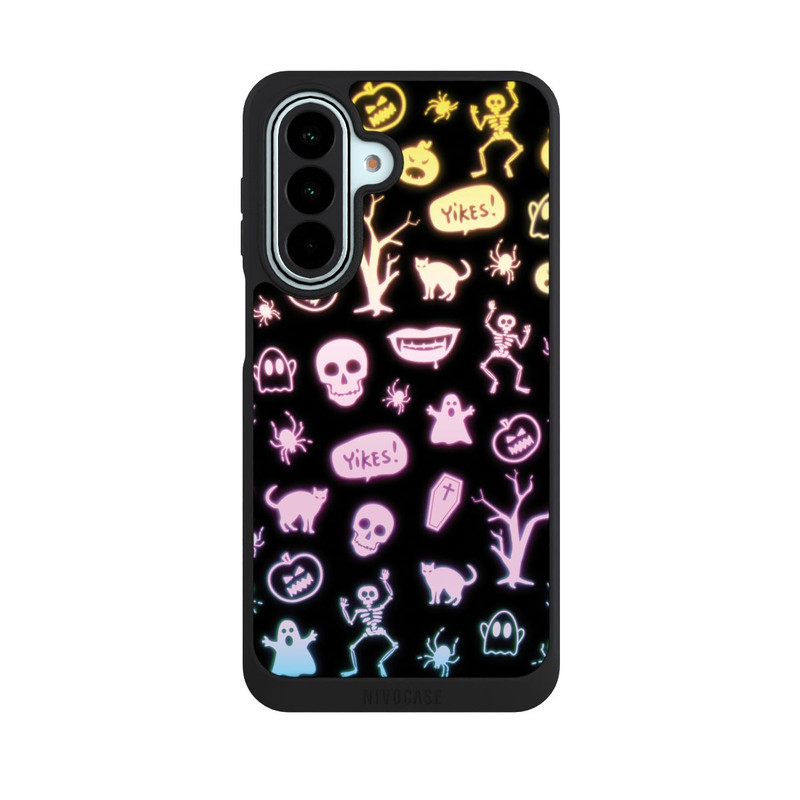 Galaxy A27 5G NIVOpure Autocollants néon pour Halloween Fond noir