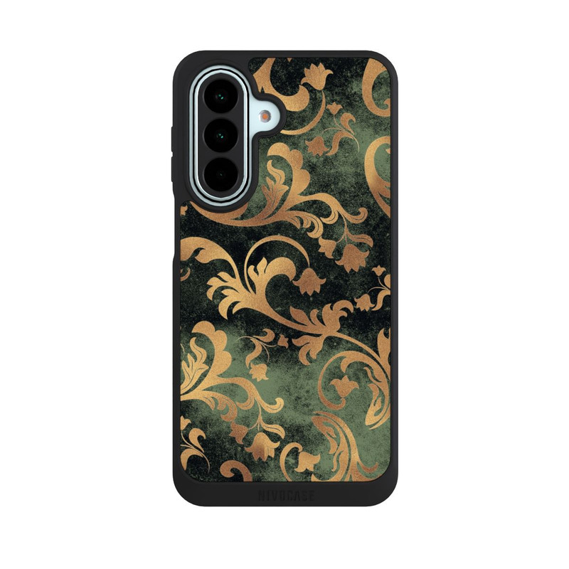 Galaxy A27 5G NIVOpure Papier Peint Damassé Vert Foncé
