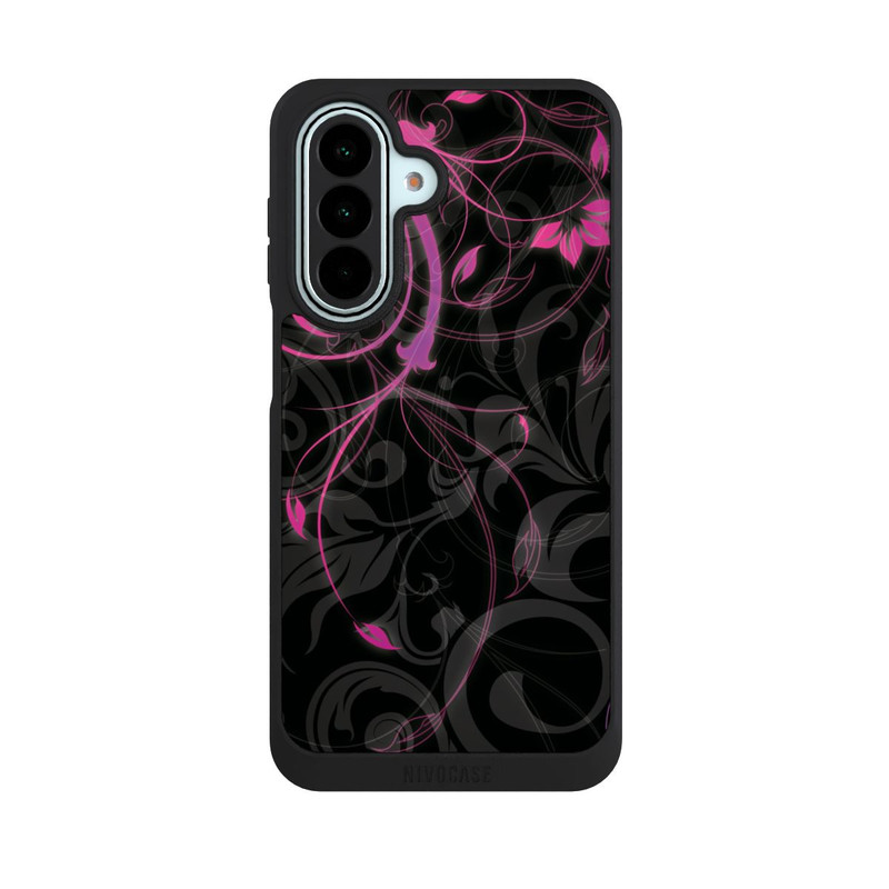 Galaxy A27 5G NIVOpure Fleurs d'automne noires et roses