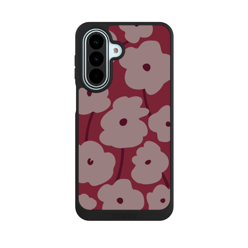 Galaxy A27 5G NIVOpure Fleurs Minimalistes Bordeaux