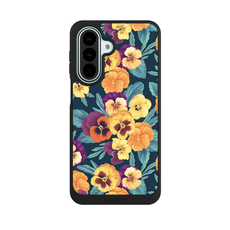 Galaxy A27 5G NIVOpure Pansies on Navy
