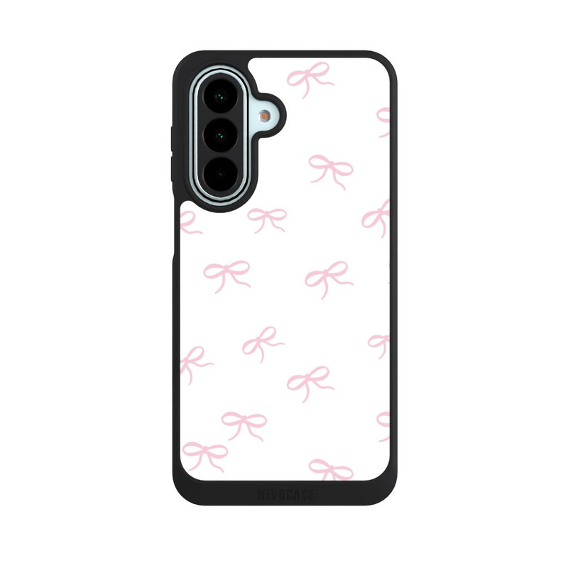 Galaxy A27 5G NIVOpure Bows Pink White Pattern Ribbons