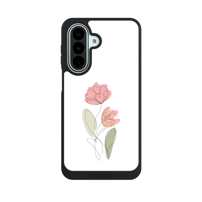 Galaxy A27 5G NIVOpure Dessin Au Trait Fleur Rouge