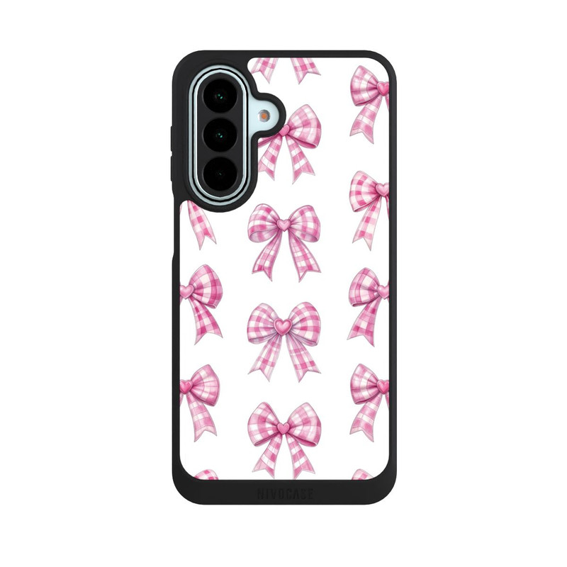 Galaxy A27 5G NIVOpure Pink Gingham Hearts and Bows avec IA