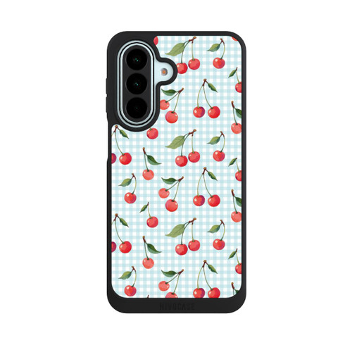Samsung Galaxy A27 5G NIVOpure Cherries and Blue Gingham