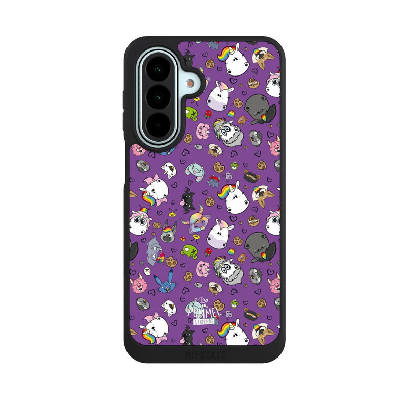 Galaxy A27 5G NIVOpure Muster Lila Hintergrund Pummeleinhorn