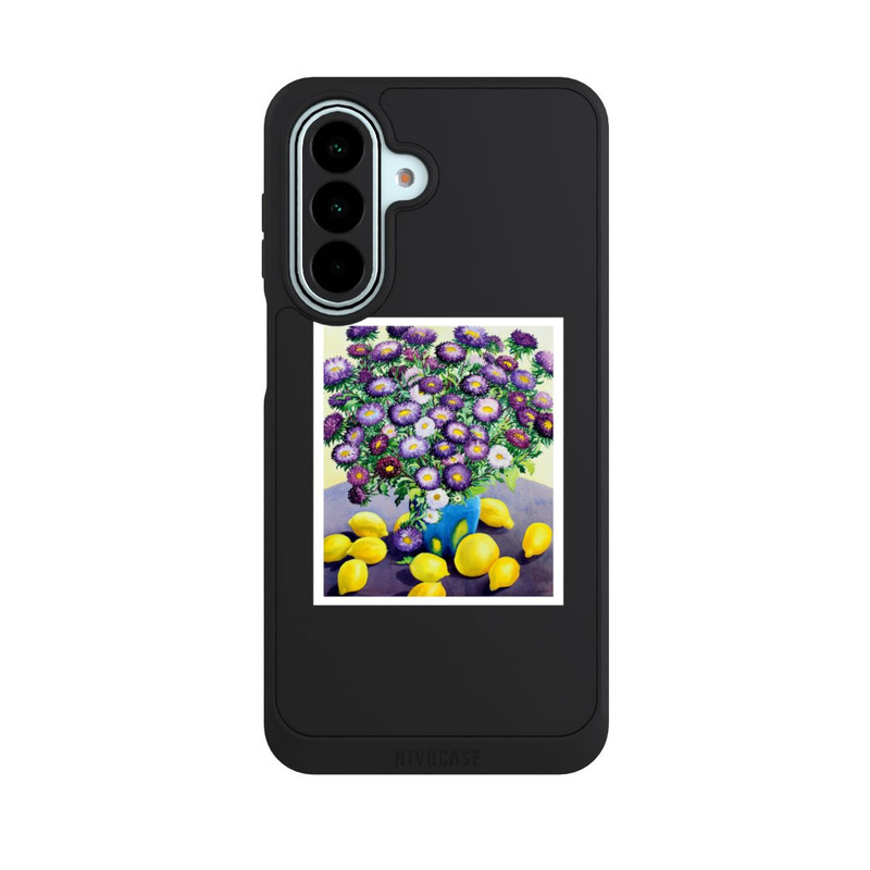 Galaxy A27 5G NIVOpure Purple Asters and Lemons by Christopher Ryland