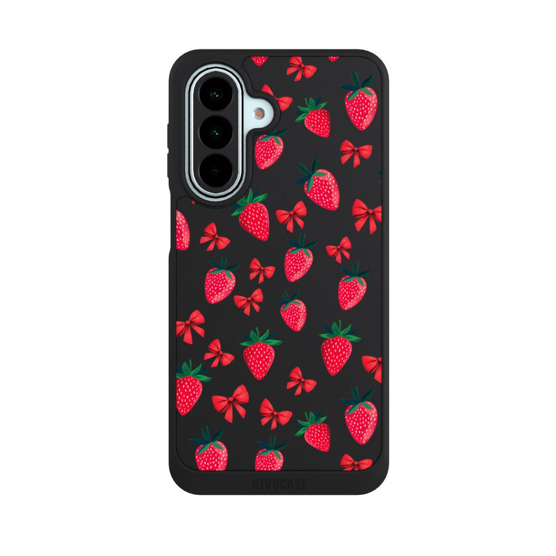 Galaxy A27 5G NIVOpure Strawberry Heart Ribbon Pattern Transparent