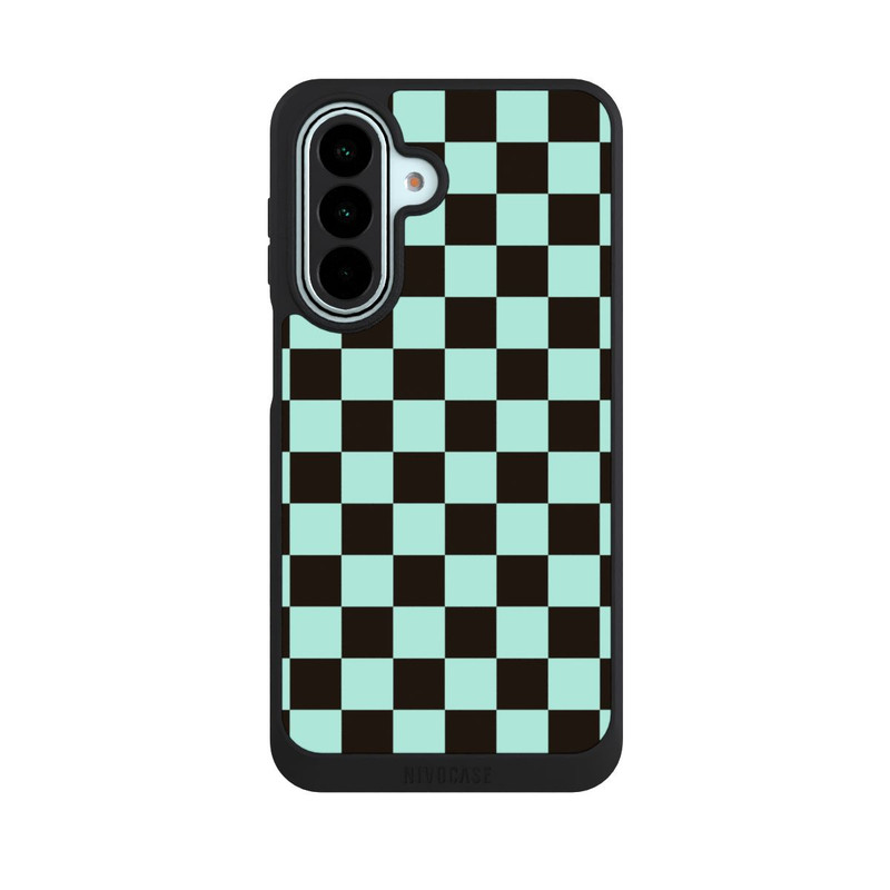 Galaxy A27 5G NIVOpure Checked Pattern Blue Brown