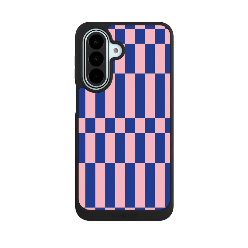 Galaxy A27 5G NIVOpure Checked Abstract Bold Electric Blue and Pink Color Block