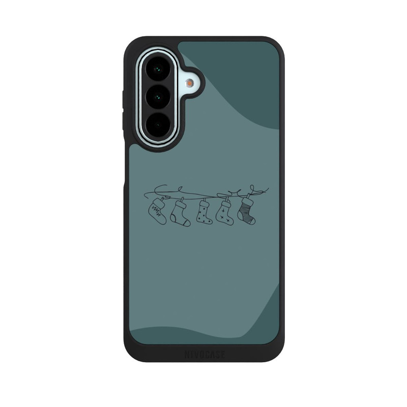 Galaxy A27 5G NIVOpure Chaussettes de Noël Line Art Minimaliste