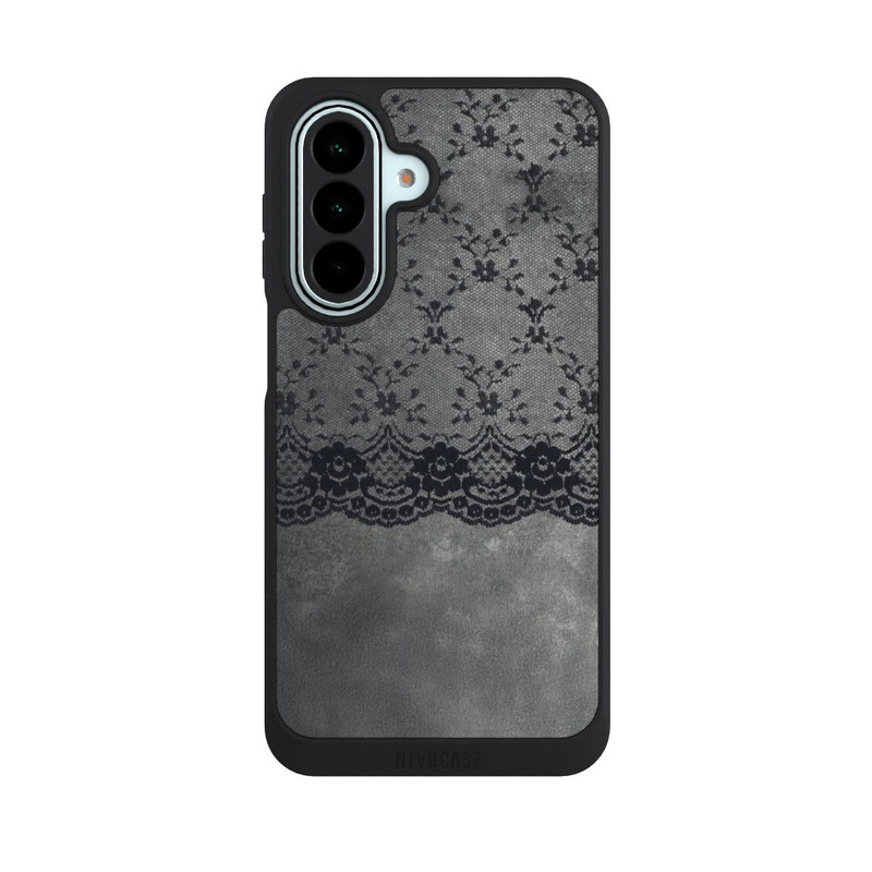 Galaxy A27 5G NIVOpure Motif de Dentelle Noire sur fond gris