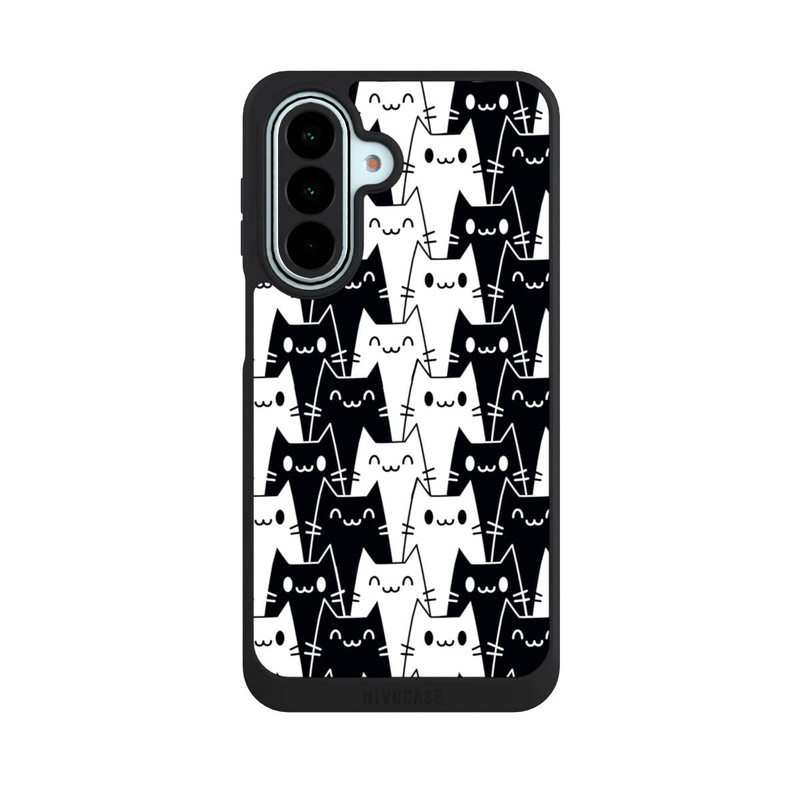 Galaxy A27 5G NIVOpure Papier Peint Chat Noir Blanc