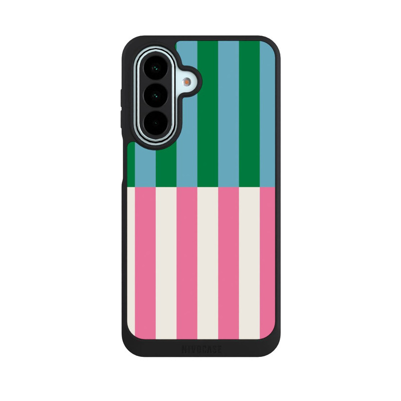 Galaxy A27 5G NIVOpure Motif Rayé Vert Rose