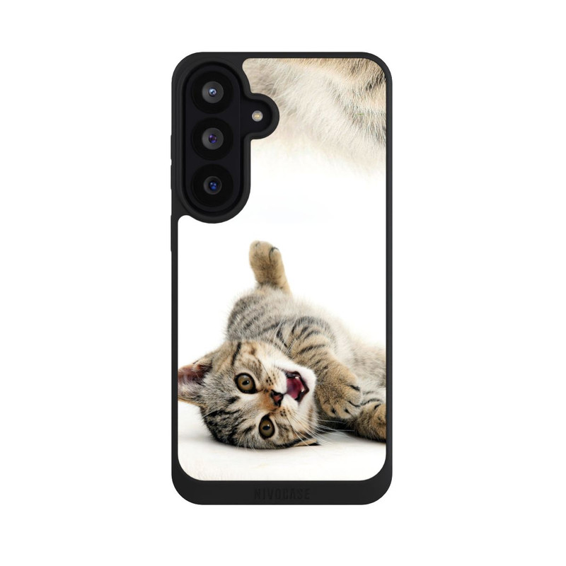 Galaxy S26 FE NIVOpure Sich wälzende Katze