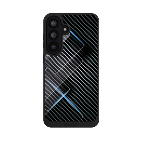 Samsung Galaxy S26 FE NIVOpure Blaue Linien auf Karbon