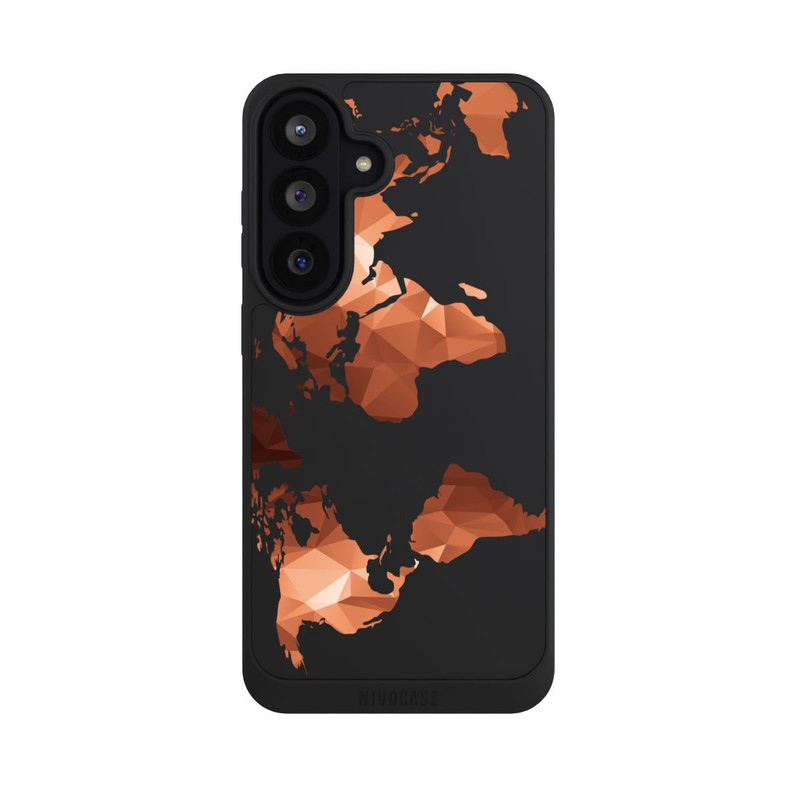 Galaxy S26 FE NIVOpure Carte du Monde Triangle sans fond