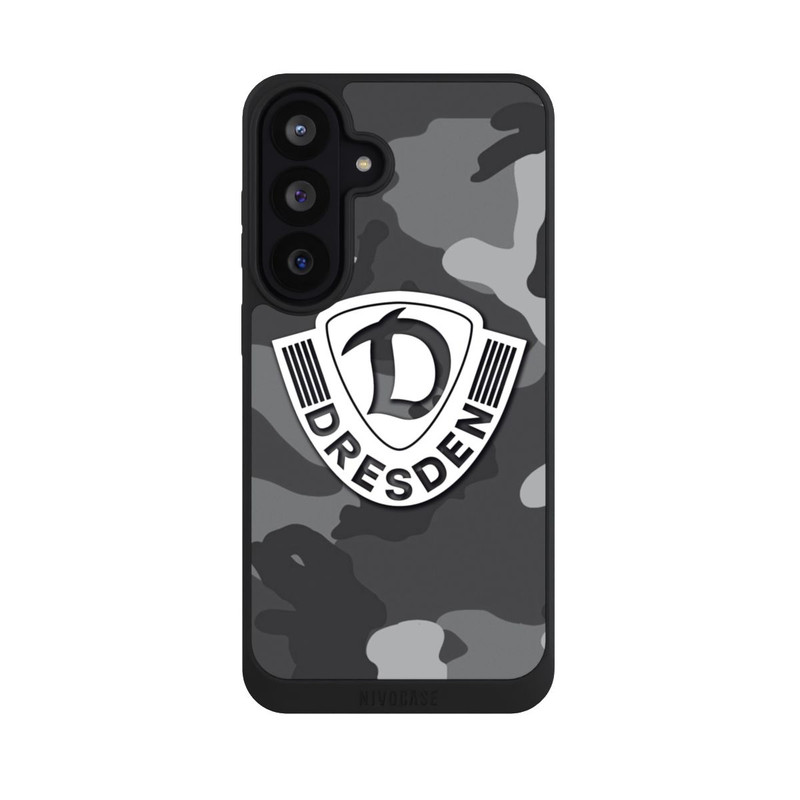 Galaxy S26 FE NIVOpure Dresden Camouflage Grau - Dynamo Dresden