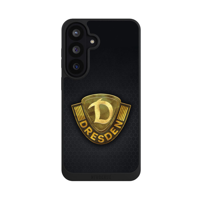 Galaxy S26 FE NIVOpure Goldenes Logo Look Dynamo Dresden