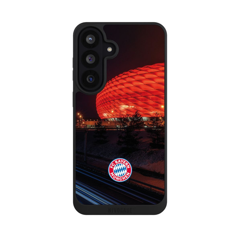 Galaxy S26 FE NIVOpure Allianz Arena bei Nacht FCB