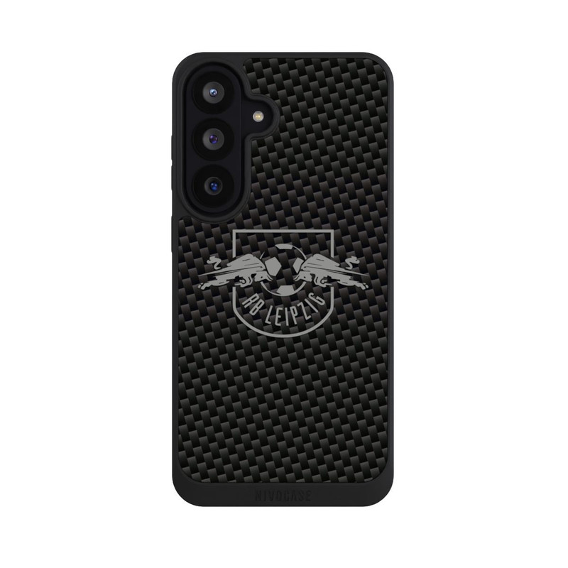 Galaxy S26 FE NIVOpure Graues RB Leipzig Logo auf Carbonoptik