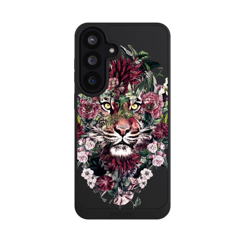 Galaxy S26 FE NIVOpure Floraler Tiger ohne Hintergrund