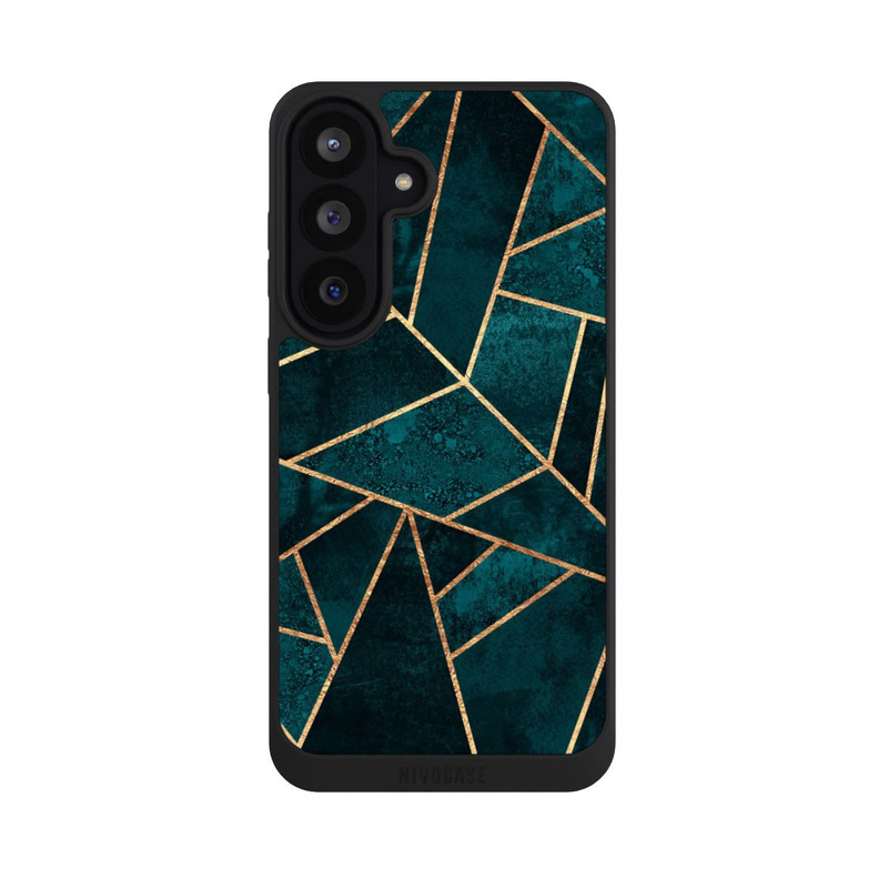 Galaxy S26 FE NIVOpure Tief Blaugrün Stein Gold Druck
